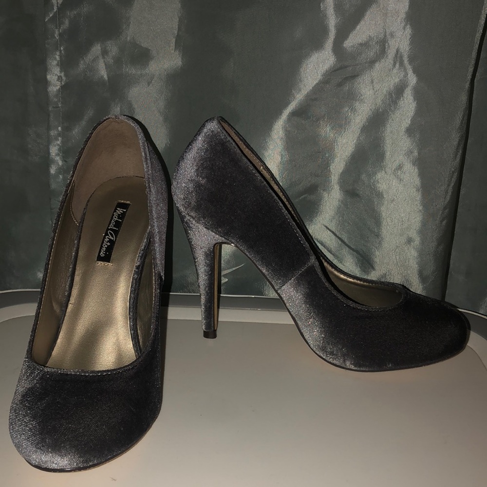 Michael Antonio velour heels